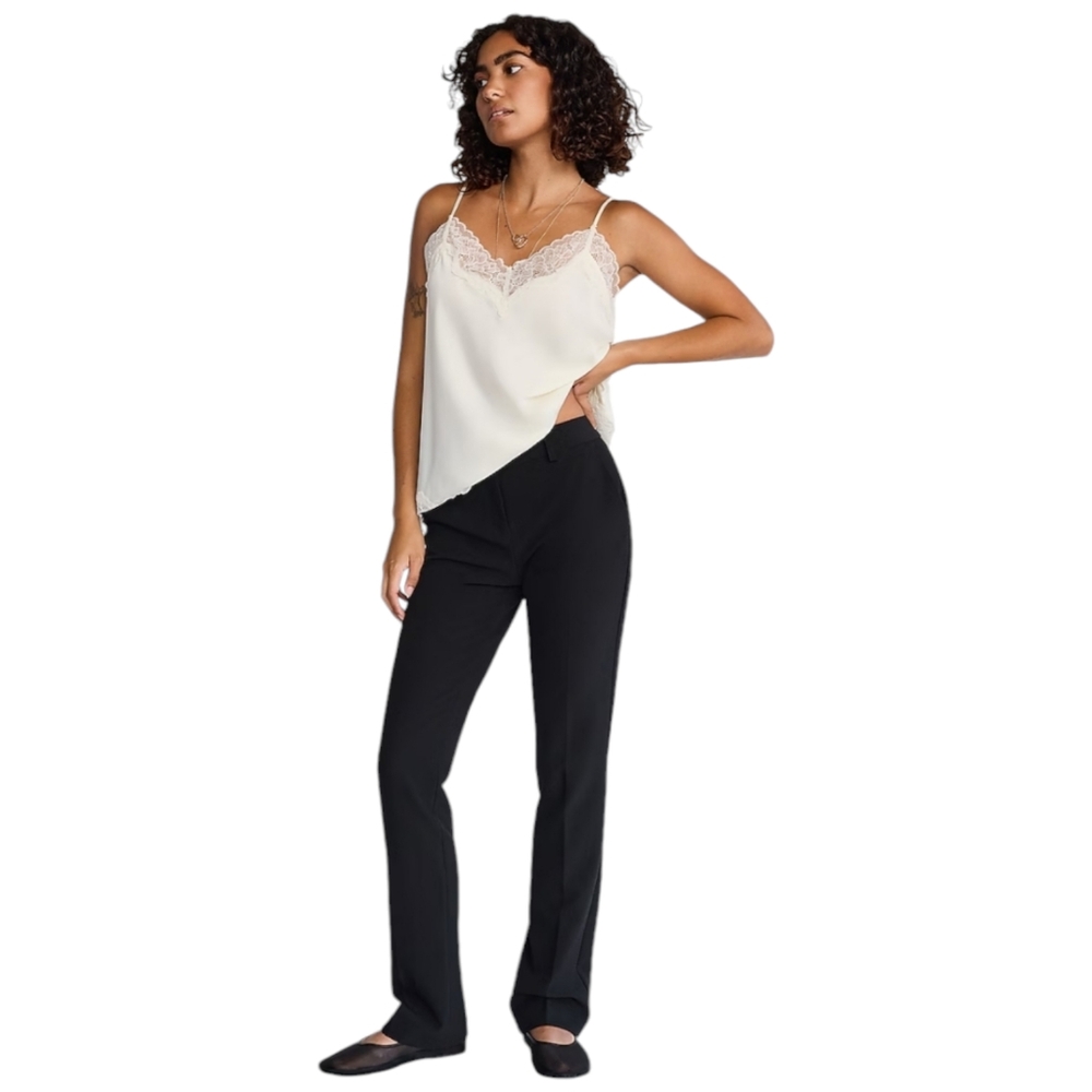Express Editor Boot Cut Mid Rise Dress Pants Womens 2L Black Office Professional